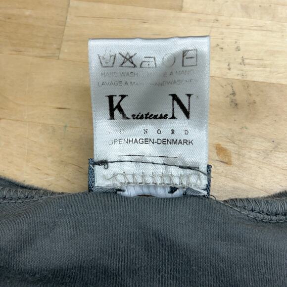 Kristensen DU NORD Womens Size 2 Dress Drop Waist Long Sleeve Cotton Grey - Picture 15 of 16